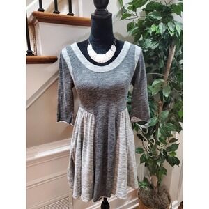 FP Beach Womens Gray Cotton Scoop Neck Long Sleeve Casual Top Shirt Size X-Small
